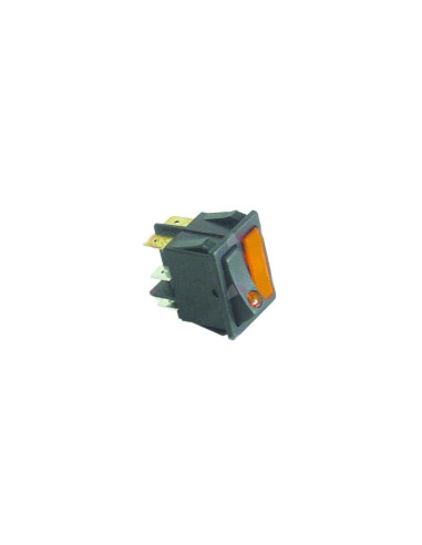 Interruptor basculante medida de montaje 30x22mm naranja/naranja 1NO/lámpara 250V 16A iluminado CF-Cenedese Clajosa