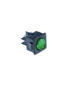 Interruptor basculante 27,8x25mm verde 2NO 250V 16A...