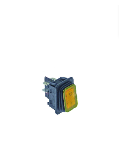 Interruptor basculante 30x22mm naranja 2NO 250V 20A