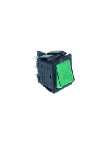 Interruptor basculante 30x22mm verde 2CO 250V...