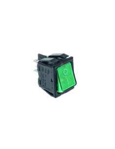 Interruptor basculante 30x22mm verde 2NO 250V 16A...