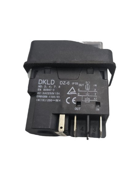 Interruptor Marcha-Paro pulsante DKLD DZ-6 HBS 15A 250V 5 conectores 117000