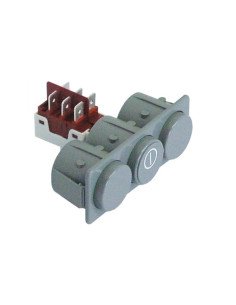 Conmutador combinados con enclavamiento 28,5x77,5mm gris...