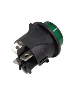 Pulsador montaje ø 25mm verde 2NO 250V 16A Largo total 33mm 2