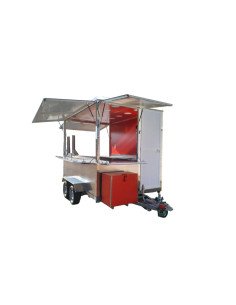 Remolque de color Rojo doble eje sin Maquinaria con... 2