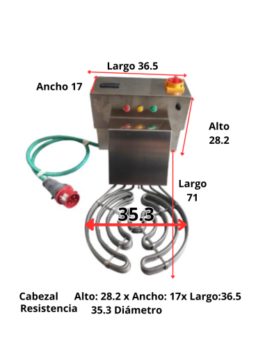 Cabezal de freidora eléctrica