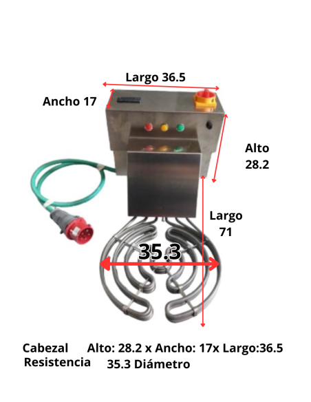Cabezal de freidora eléctrica