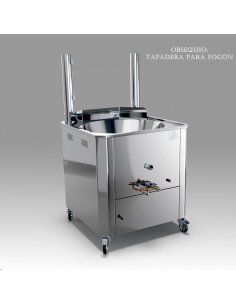 Fogón ind. Propano manual 70x70 con quemador express 621