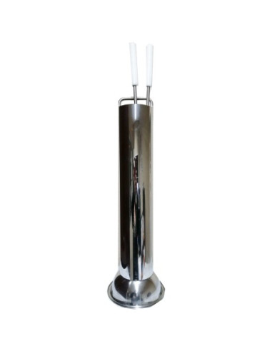 Palillero acero inox con pareja de palos de acero
