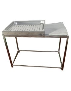 Escurridor rosquero con portapapeles y pie acero inoxidable