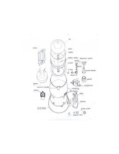 Goma Interior conducto del grifo chocolatera HLC-5 HLC-10... 2