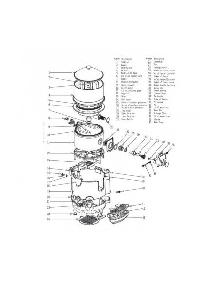 Soporte del motor chocolatera CH-5 CH-10