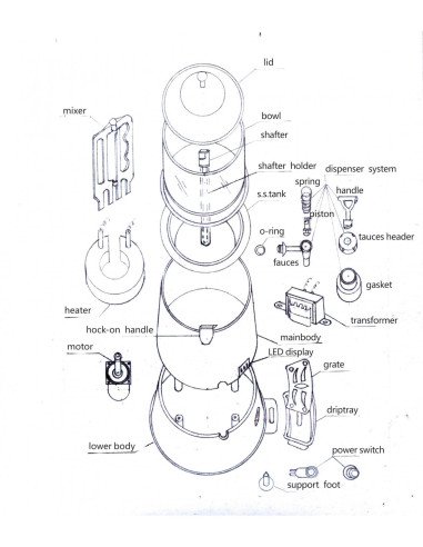 Tapón con rosca Chocolatera CH HLC Despiece...